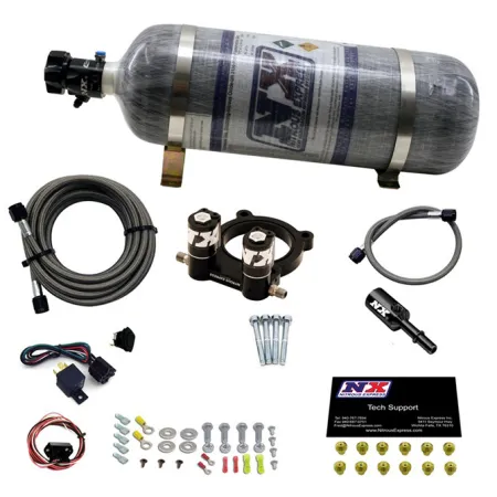 Nitrous Plate System with 12Lb Carbon Bottle for Ford 4-cyl Ecoboost 2.3L Nitrous Express NX 20954-10
