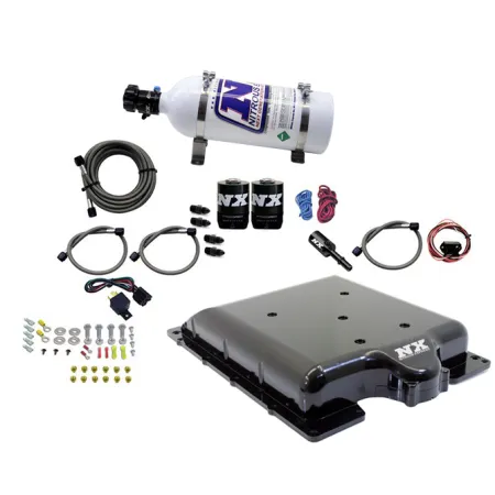 Billet Supercharger Lid with Integrated Nitrous with 5Lb Bottle for Dodge Hellcat / Demon Nitrous Express NX 20972-05