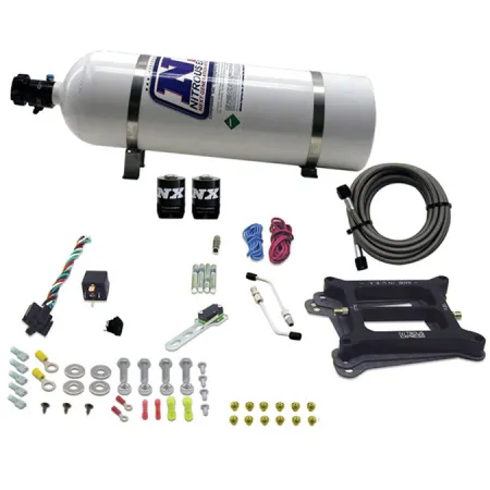 4150 Conventional Plate System Gasoline Stage 6 50-300Hp with 15Lb Bottle Nitrous Express NX 30040-15