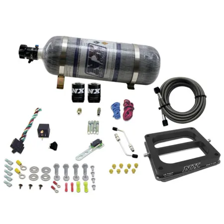 4500 Conventional Plate System Gasoline Stage 6 50-300Hp with 12Lb Carbon Bottle Nitrous Express NX 30070-12