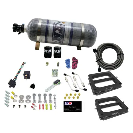 Dual 4500 Conventional Plate System Gasoline Stage 6 50-300Hp with 12Lb Carbon Bottle Nitrous Express NX 30270-12