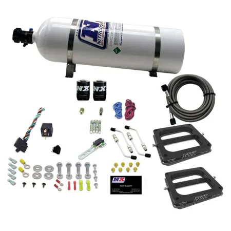 Dual 4500 Conventional Plate System Gasoline Stage 6 50-300Hp with 15Lb Bottle Nitrous Express NX 30270-15