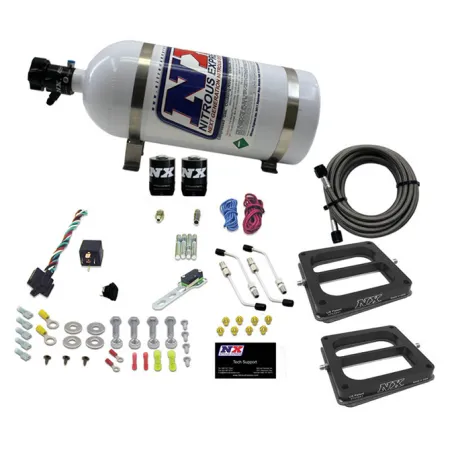 Dual 4500 Conventional Plate System Gasoline Pro-Power 100-500Hp with 10Lb Bottle Nitrous Express NX 50270-10
