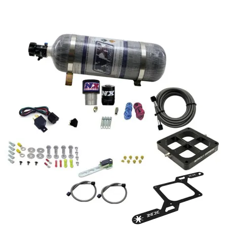 4500 Billet Crossbar Plate System Single Stage 250-650Hp with 12Lb Carbon Bottle Nitrous Express NX 63970-12