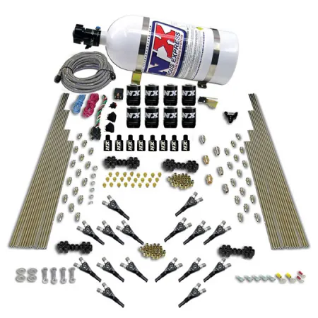 Shark Dual Stage 16 Nzls 200-1200Hp with 15Lb Bottle Nitrous Express NX 90008-15