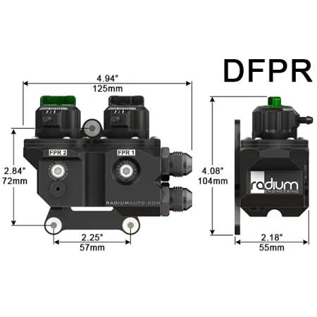 DFPR Dual Fuel Pressure Regulator Radium Engineering 20-1102