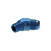 AN10 - 3/8 NPT 45' Nypel adapter męsko-męski JIC - NPT Niebieski