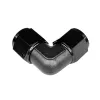 AN12 90' Nypel adapter żeńsko-żeński Czarny
