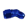 AN6 45' Nypel adapter żeńsko-męski JIC Niebieski