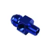 AN8 3/8 NPT Nypel adapter z wejściem na czujnik 1/8 NPT Niebieski