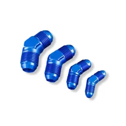 AN12 45' Nypel adapter męsko-męski JIC Niebieski