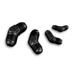 AN8 45' Nypel adapter męsko-męski JIC Czarny