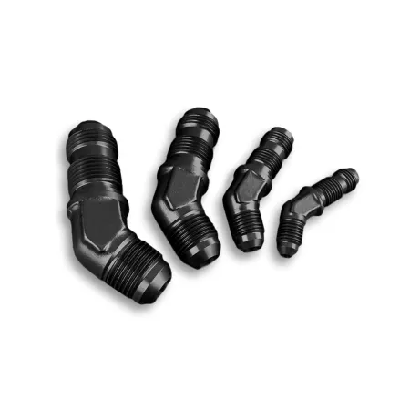 AN12 45' Nypel grodziowy męsko-męski JIC Czarny