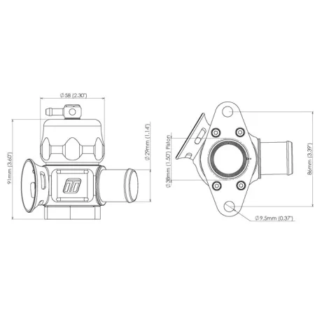Zawór blow off BOV Turbosmart TS-0205-1026 Dual Port Nissan Skyline GTR GTS-T R32 R33 R34 Stagea