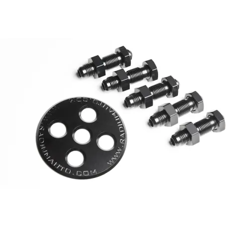 Bulkhead Plate 6AN with Fittings and Nuts Radium Engineering