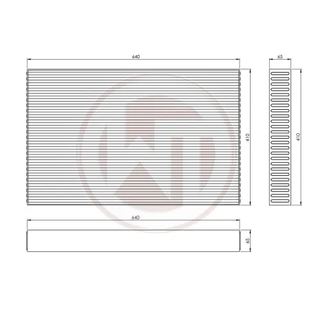 Competition Intercooler Core Wagner Tuning 640x410x65