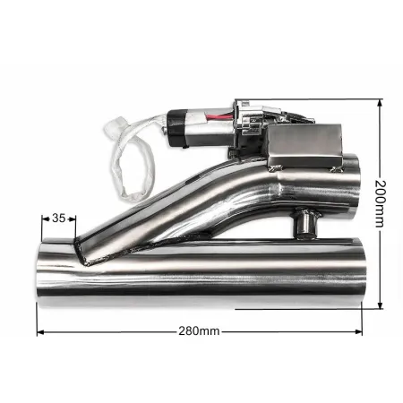 Elektroniczna przepustnica wydechu 63mm sterowana przełącznikiem