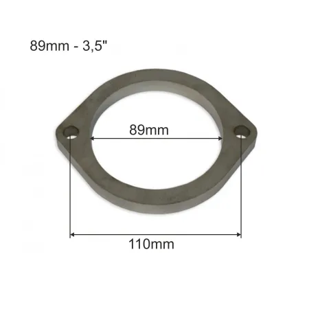 Flansza wydechowa nierdzewna SS304 3,5'' FMIC.EU - 2 otwory
