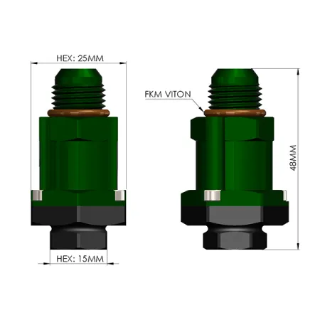 Zawór zwrotny adaptera wylotu pompy paliwa AN6 Radium Engineering