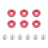 Ozdobne śrubki i podkładki Mishimoto Fender Washer Kit małe czerwone