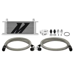 Mishimoto Universal Thermostatic Oil Cooler Kit 16-Row Silver