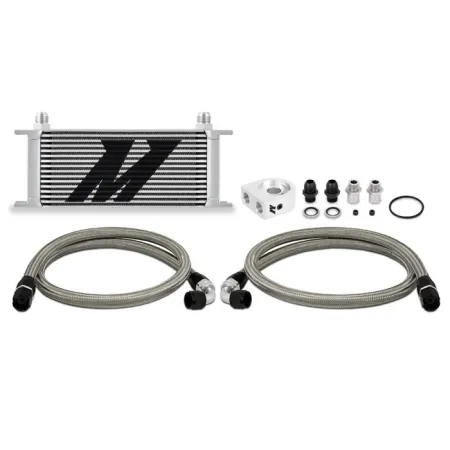 Mishimoto Universal Thermostatic Oil Cooler Kit 16-Row Silver