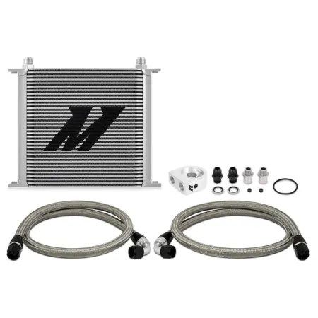 Mishimoto Universal Thermostatic Oil Cooler Kit 34-Row Silver
