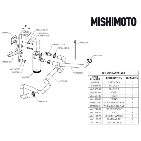 Dedykowany oil catch tank Mishimoto Ford Ranger 3.2L Diesel 2011+