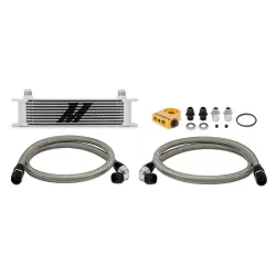Mishimoto Universal 10 Row Thermostatic Oil Cooler Kit Silver