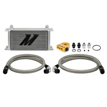 Mishimoto Universal 19 Row Thermostatic Oil Cooler Kit Silver