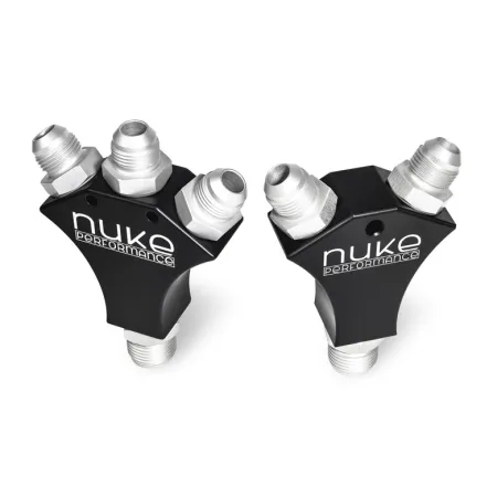 Nuke Performance Y-Block Adapter Fitting with 2x AN8 and 1x AN10