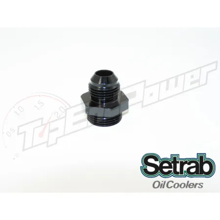 Nypel aluminiowy do chłodnicy Setrab z o-ringiem M22 x -8JIC (-8AN)