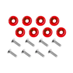 Ozdobne śrubki i podkładki JRspec Fender Washer czerwone