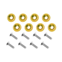 Ozdobne śrubki i podkładki JRspec Fender Washer złote