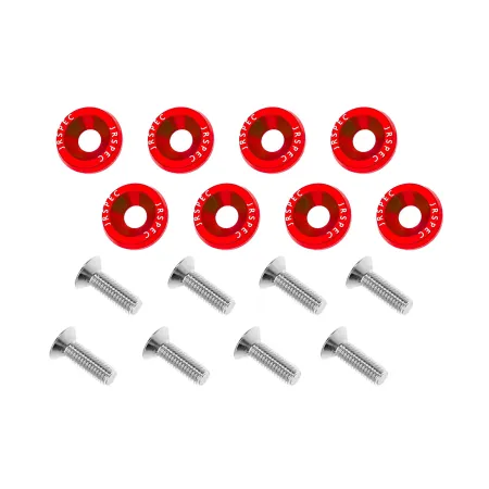 Ozdobne śrubki i podkładki JRspec Fender Washer czerwone