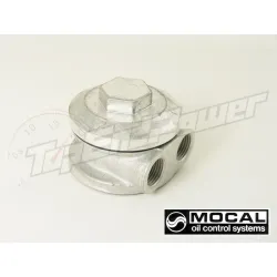 Płytka poboru oleju Mocal 3/4 UNF wyjścia na przewody 1/2 BSP (side ports)