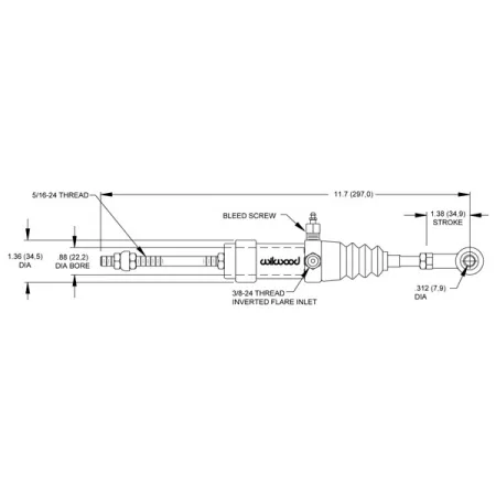 Pompa hamulcowa Wilwood 260-1333 ciągniona 0.875