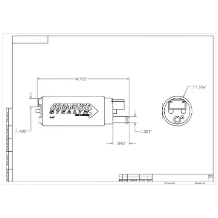 Pompa paliwa Aeromotive 340 Stealth, 340 lph (przesunięty wlot) ARE 11541