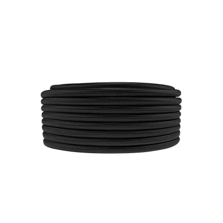 Przewód paliwowy gumowy czarny w nylonowym oplocie AN6