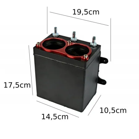 Swirl pot z gniazdem na dwie pompy 2l