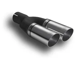 Uniwersalna końcówka tłumika okrągła 60mm długość 220mm średnica montażowa 50mm