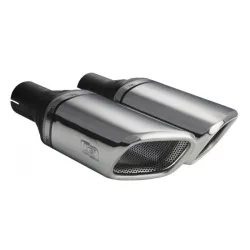 Uniwersalna końcówka tłumika prostokątna 105×80mm długość 200mm średnica montażowa 55mm