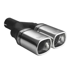 Uniwersalna końcówka tłumika prostokątna 80×65mm długość 200mm średnica montażowa 50mm