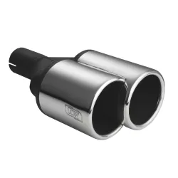 Uniwersalna końcówka tłumika okrągła długość 200/180mm średnica montażowa 55mm