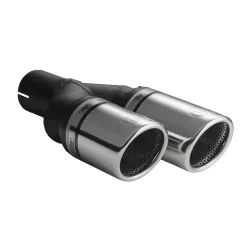 Uniwersalna końcówka tłumika okrągła 90mm długość 225/205mm średnica montażowa 55mm