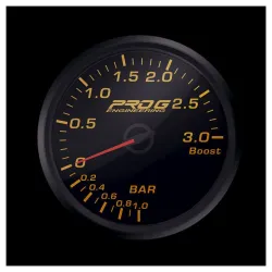Wskaźnik Pro G Race Series 2 RC, doładowania Boost 3 Bar RED 52mm