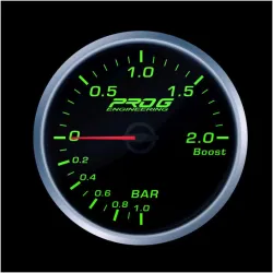 Wskaźnik Pro G Race Series 2 RS, doładowania Boost 2 Bar GREEN 60mm