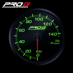 Wskaźnik Pro G Race Series RC, ciśnienia oleju PSI GREEN 60mm