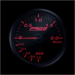 Wskaźnik Pro G Race Series RC, doładowania Boost 2 Bar RED 52mm