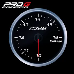 Wskaźnik Pro G Race Series RS, Woltomierz WHITE 60mm